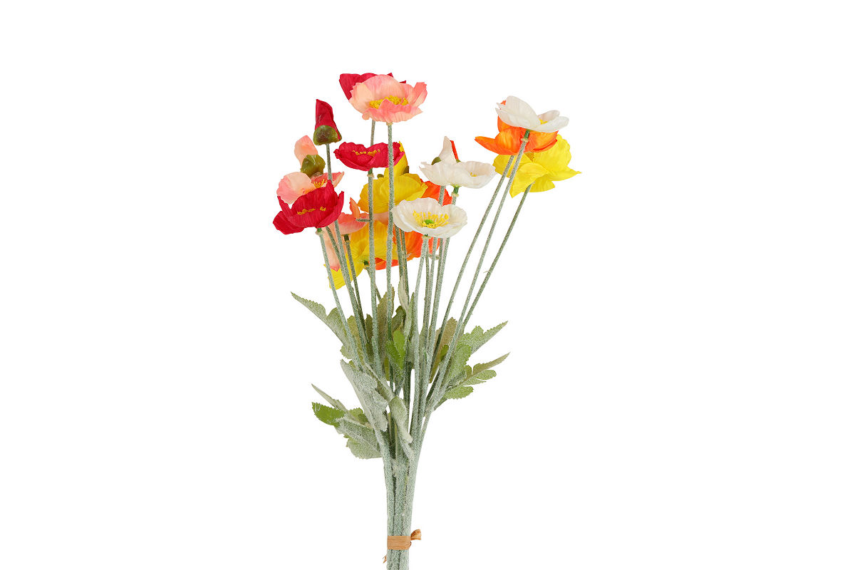 Countryfield Kunstbundel Papaver 5x veelkleurig 25x25x60cm