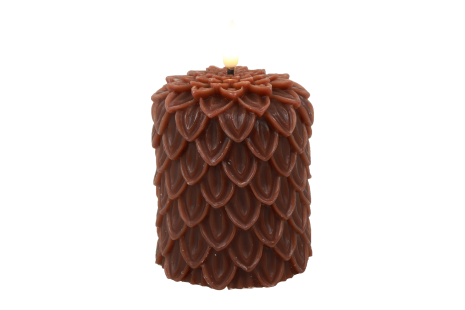 Countryfield Dennen kaars S 8,5x8,5x10cm - bordeaux