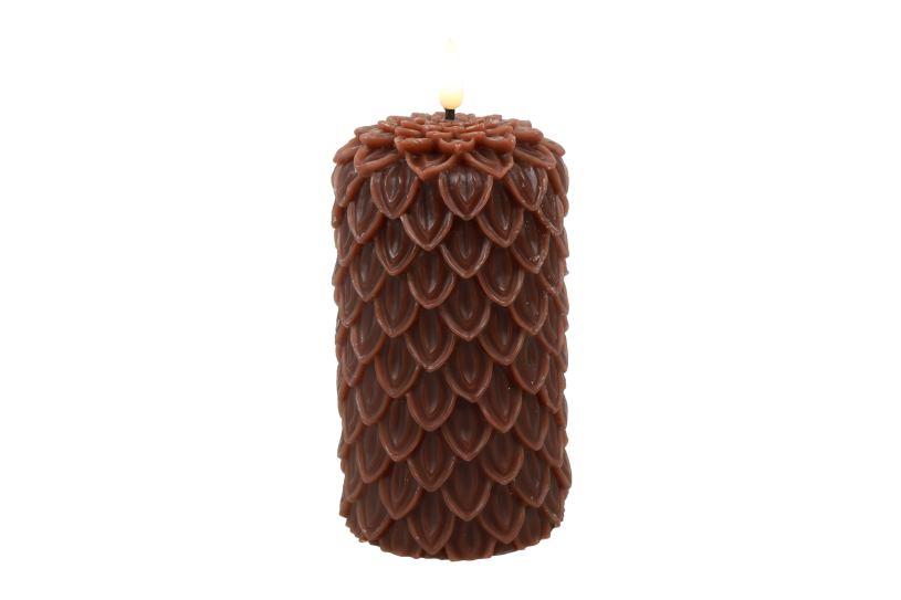 Countryfield Dennen kaars L 8,5x8,5x15cm - bordeaux