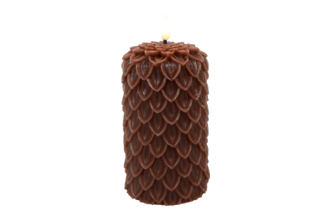 Countryfield Dennen kaars L 8,5x8,5x15cm - bordeaux