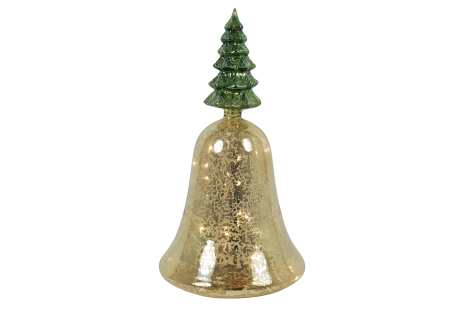 Countryfield LED Kerstbel Jolie L 16x16x29,5cm - goud