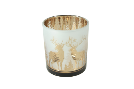 Countryfield Theelichthouder Pines S 7x7x8cm - goud