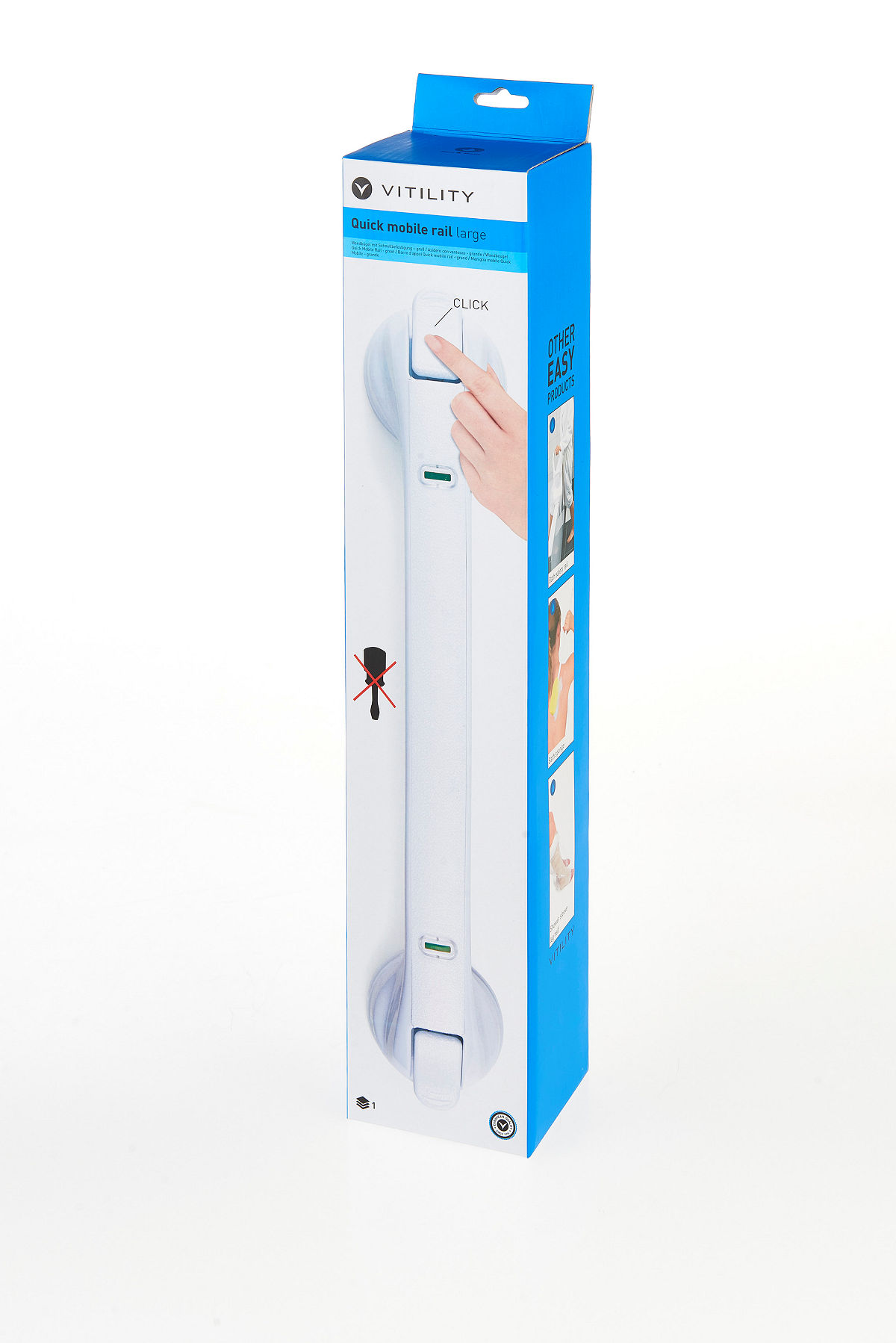 Vitility Wandbeugel Quick Mobile Rail - 49 cm / 19.3 inch