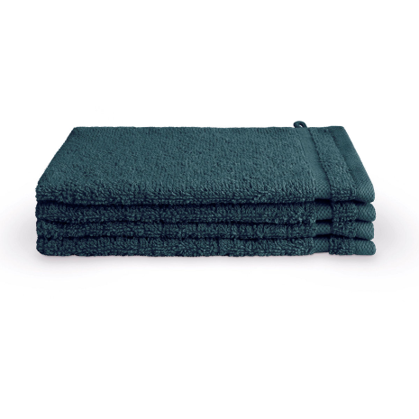 BYRKLUND Bath Basics Washand 16x21cm - D. Blauw - 4 stuks