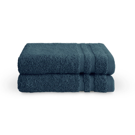 BYRKLUND Bath Basics Gastendoek 30x50cm - D. Blauw - 2 stuk