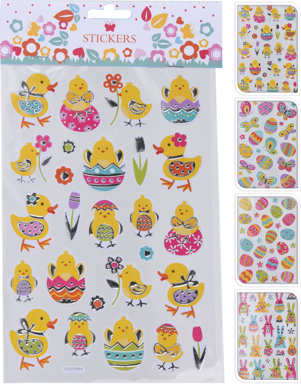 Paas Stickers 4 Assorti Kleur