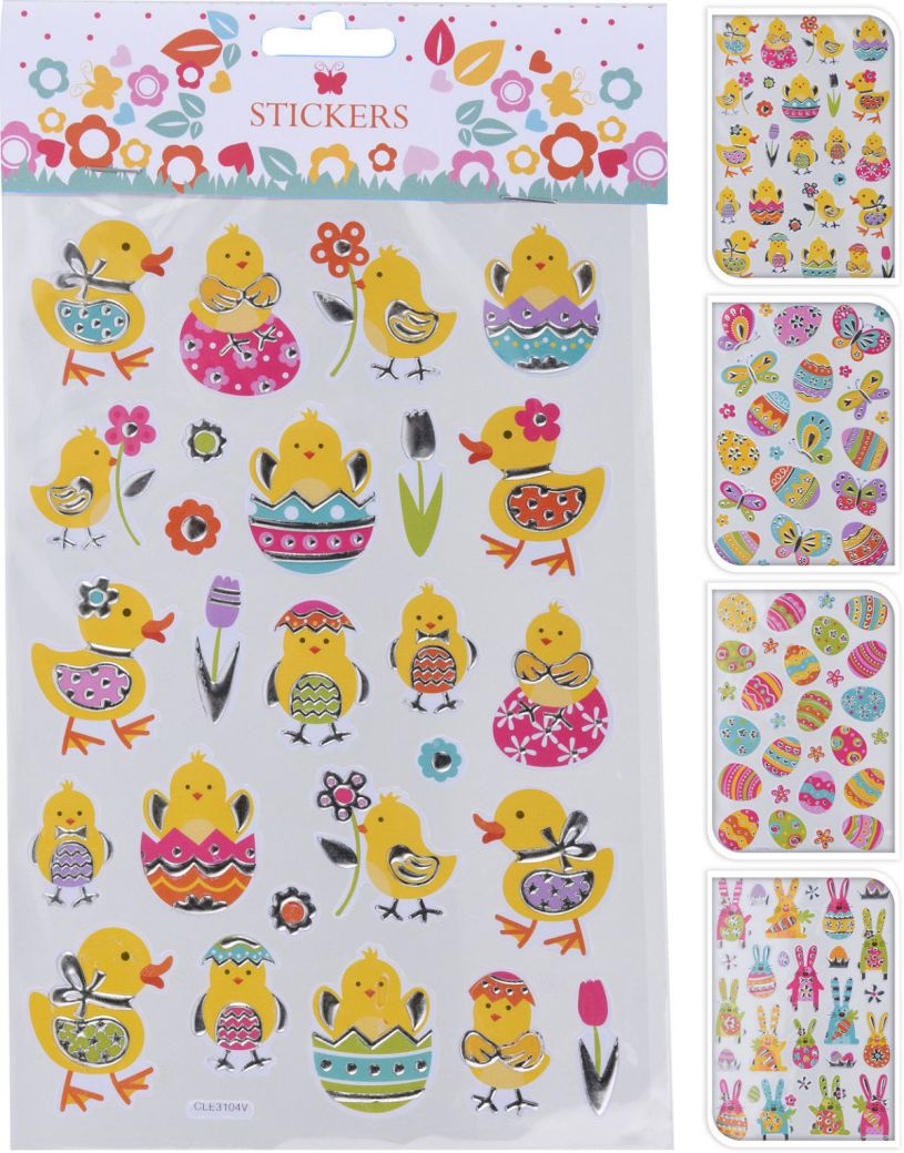 Paas Stickers 4 Assorti Kleur