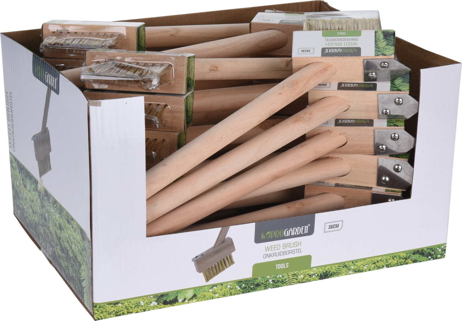 Onkruidborstel met steel 36cm