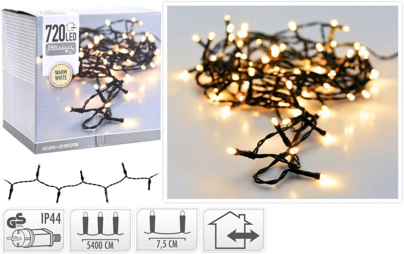 Verlichting 720LED 54M Warm Wit - IP44