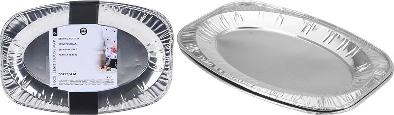 EH Aluminium serveerschaal 35x23,5cm 2 stuks