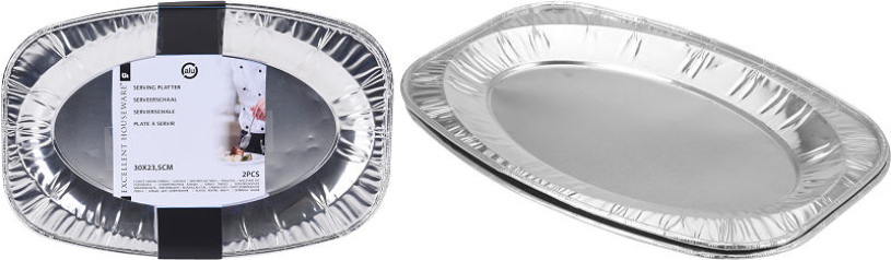 EH Aluminium serveerschaal 35x23,5cm 2 stuks