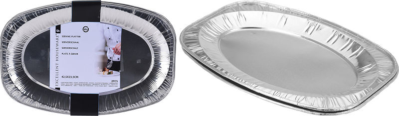EH Aluminium serveerschaal 42,5x28,5cm 2 stuks