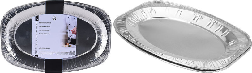 EH Aluminium serveerschaal 42,5x28,5cm 2 stuks