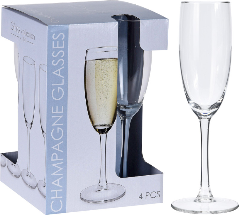 Champagneglas set 18cl 4 stuks
