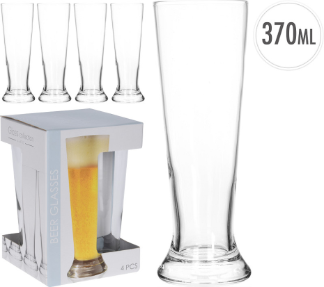 Bierglas hoog set 4 stuks 37cl