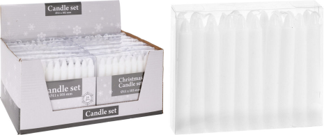 Kerstboomkaarsjes 20 stuks - Wit