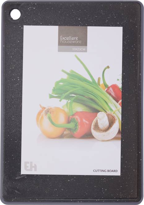 Snijplank kunststof 33x23cm - graniet zwart