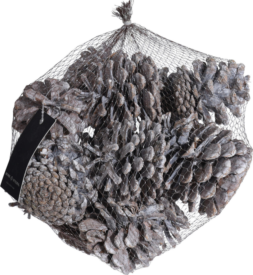 Dennenappel set 300 gram - Wit