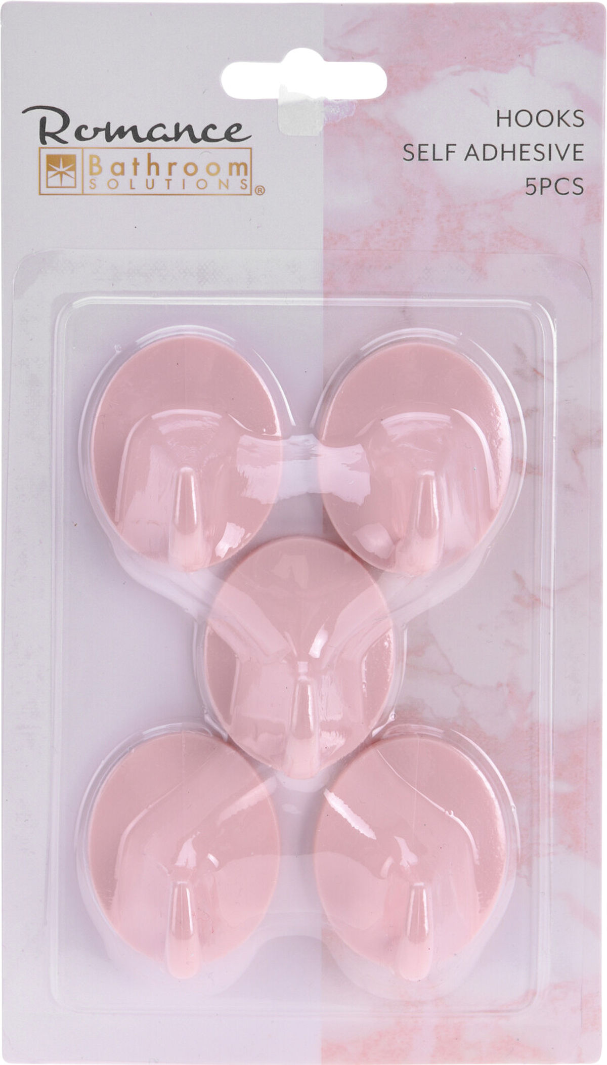 Plakhaakjes PP 5 stuks 4x3cm assorti kleur