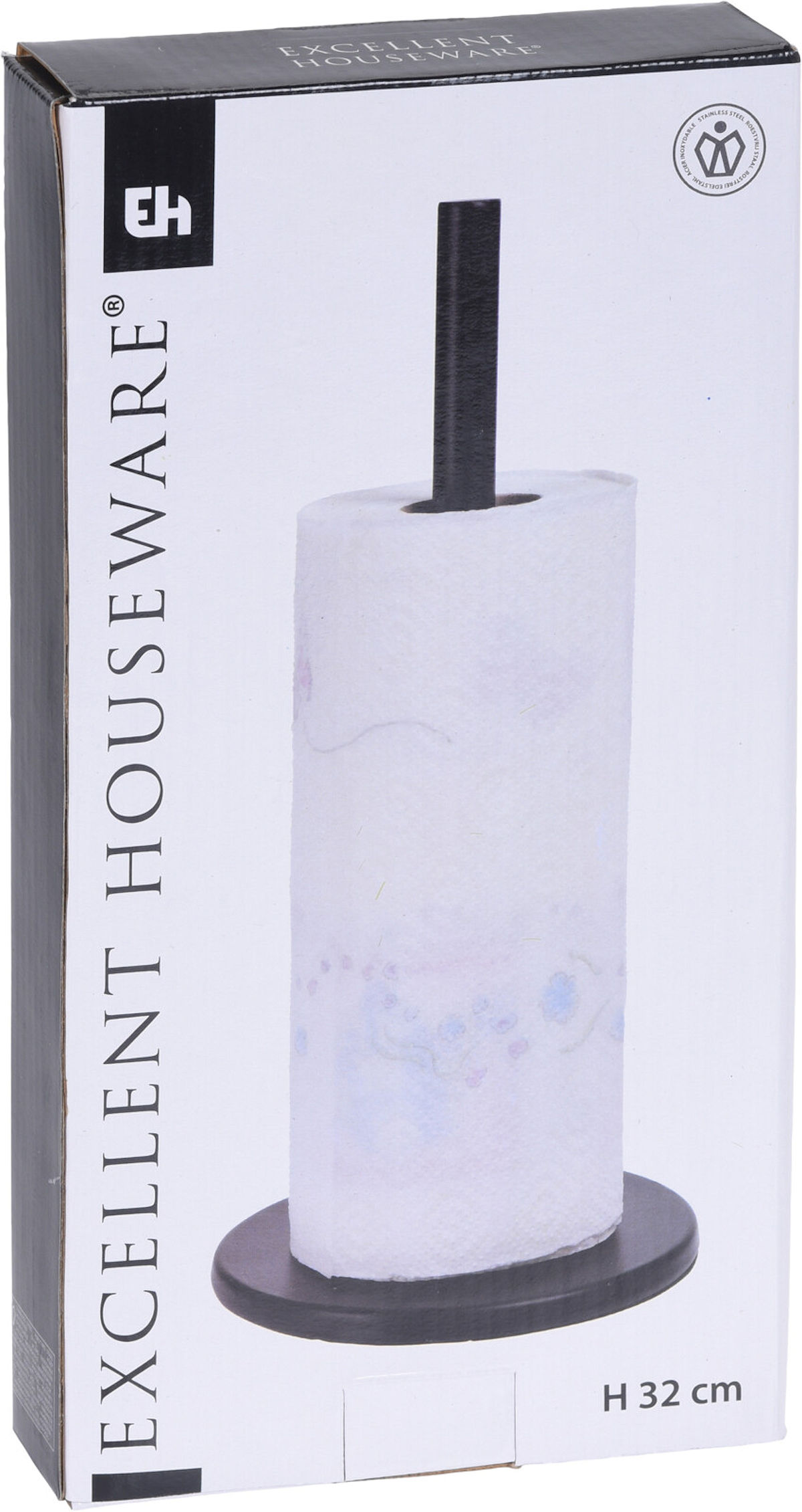 Keukenrolhouder 15X32cm zwart