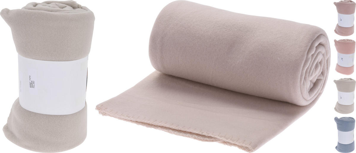 Plaid Fleece deken 130x160cm 4 assorti