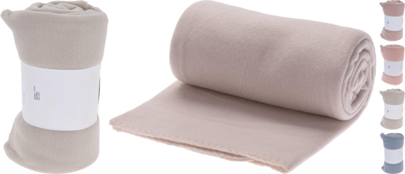 Plaid Fleece deken 130x160cm 4 assorti