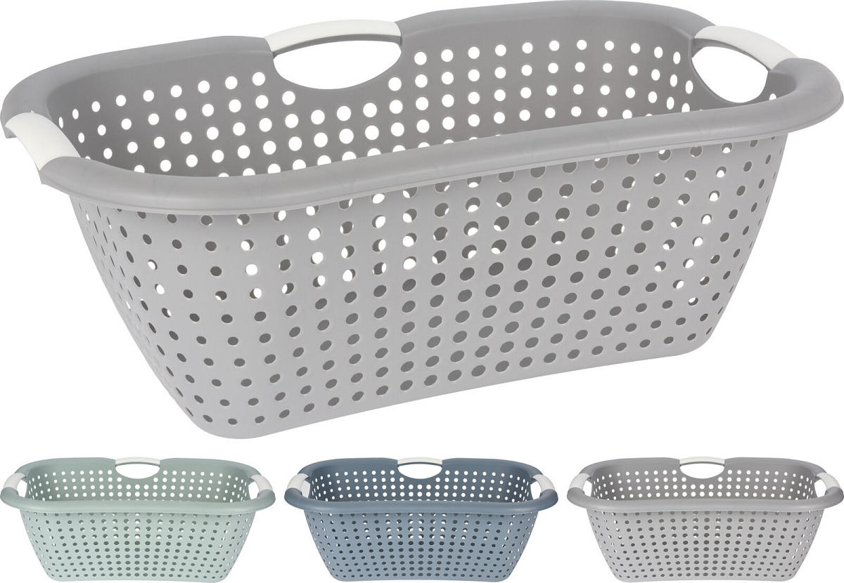 Wasmand heupmodel 60x40x22cm assorti kleur