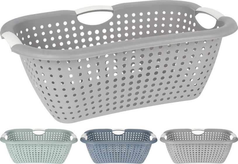 Wasmand heupmodel 60x40x22cm assorti kleur