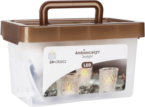 Theelicht Led 24 stuks in emmer