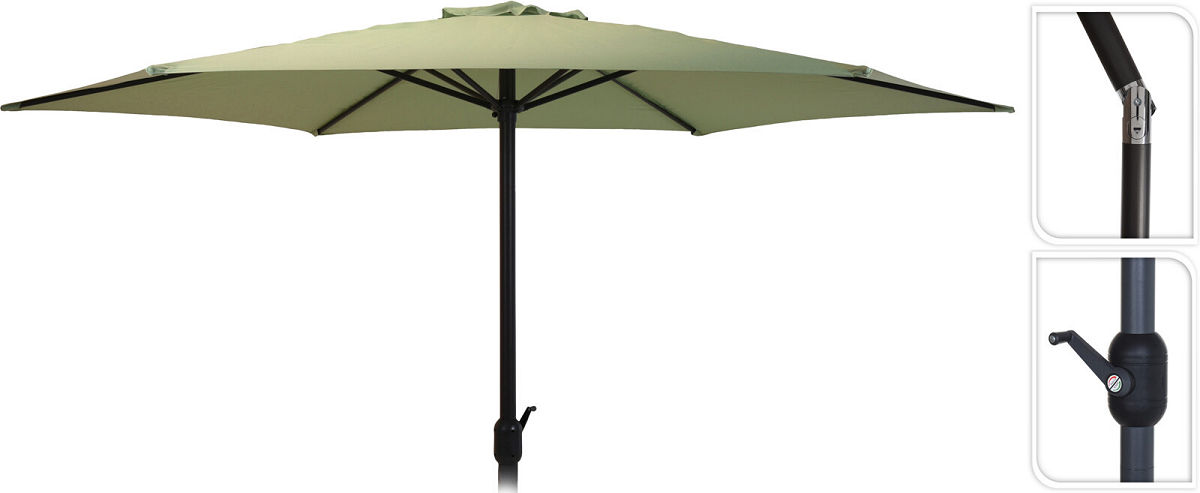 Parasol dia 2,7meter Groen Draaimeganisme Buisdikte 38mm