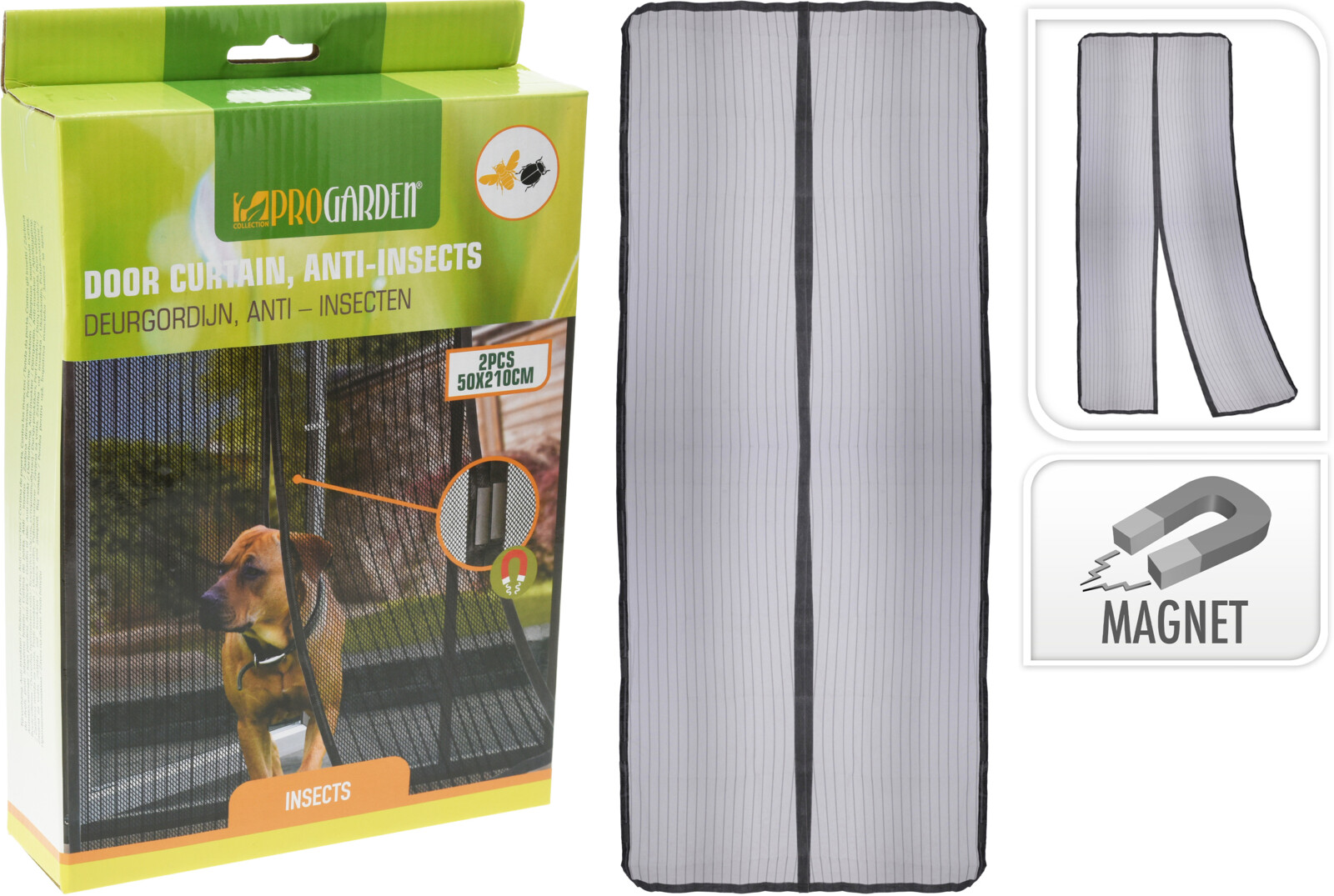 ProGarden Insectenhor deur set 2 stuks zwart