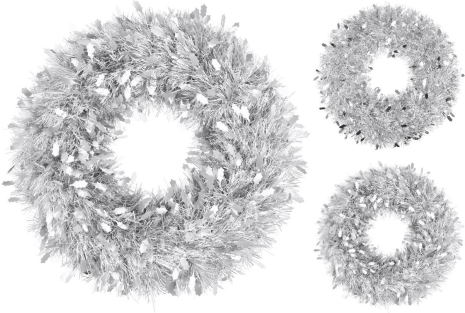 Krans Lametta 50cm - Zilver