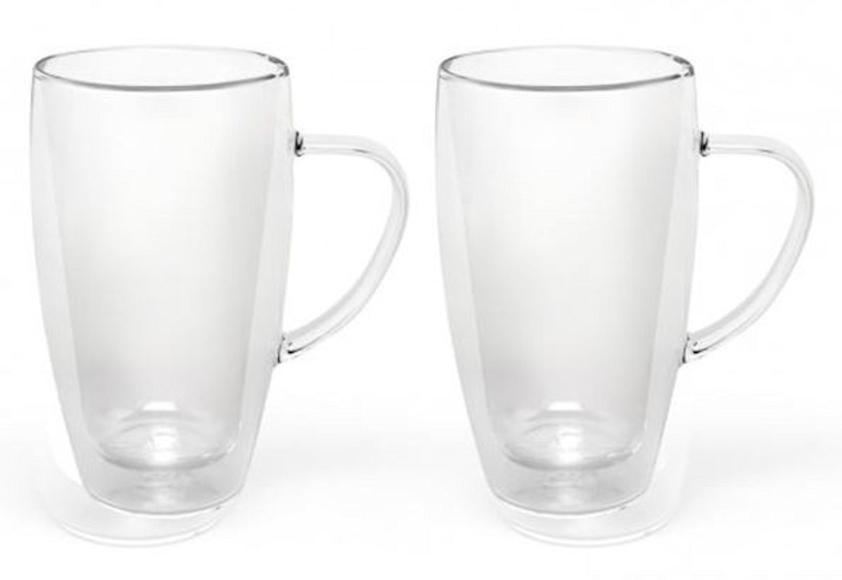 Bredemeijer Dubbelwandig glas koffie/thee 295ml s/2