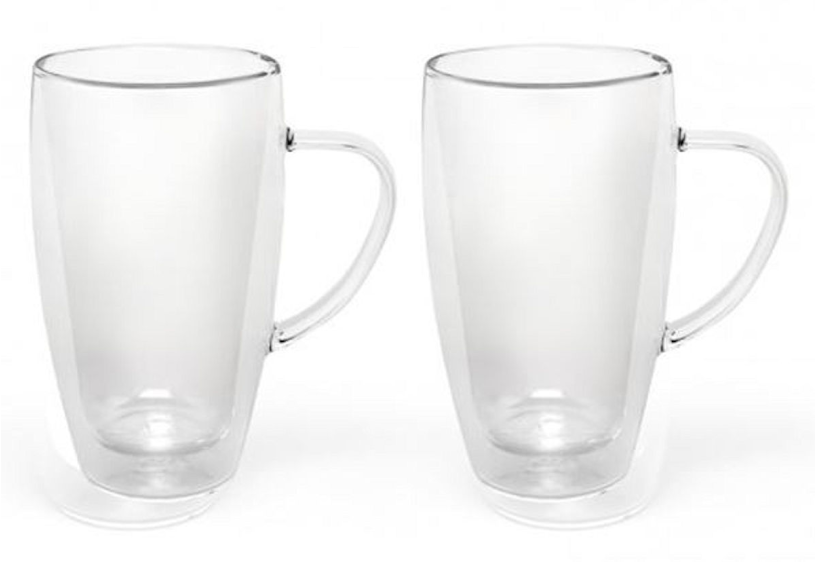Bredemeijer Dubbelwandig glas koffie/thee 295ml s/2