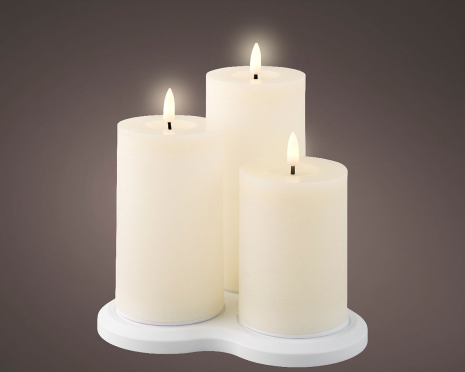 Lumineo LED Oplaadbare Stompaarsen Set 3 stuks Wit