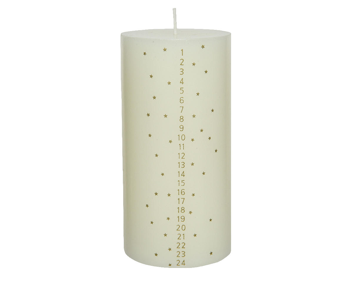 Advent Stompkaars 7,5x15cm - Wit