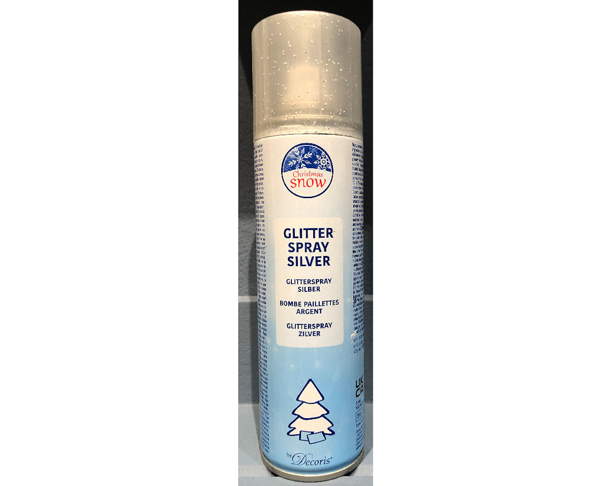 Glitterspray Zilver