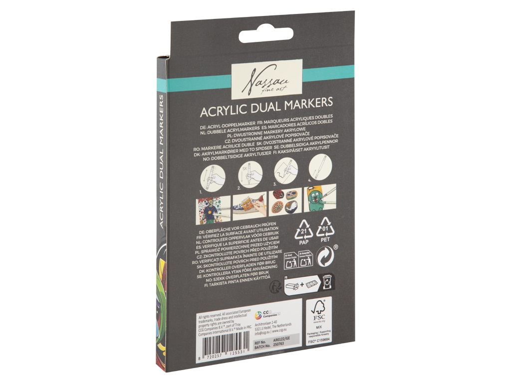 Nassau Acrylic paint marker 6 stuks
