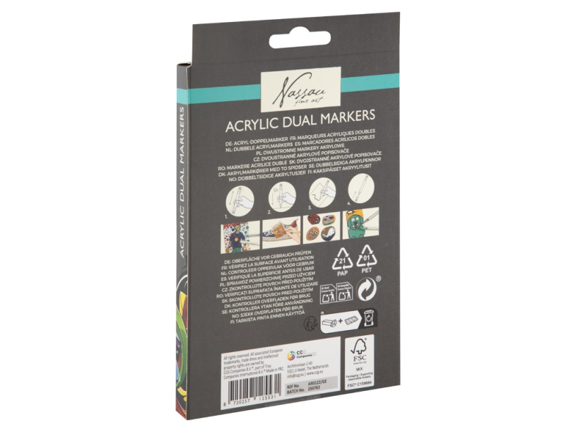 Nassau Acrylic paint marker 6 stuks
