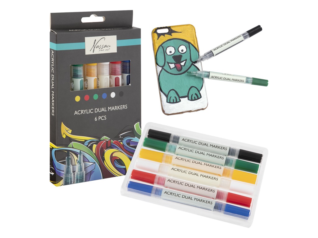 Nassau Acrylic paint marker 6 stuks