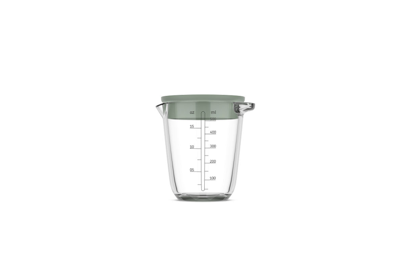 Mepal glas maatbeker Chef It 500ml met deksel - nordic sage