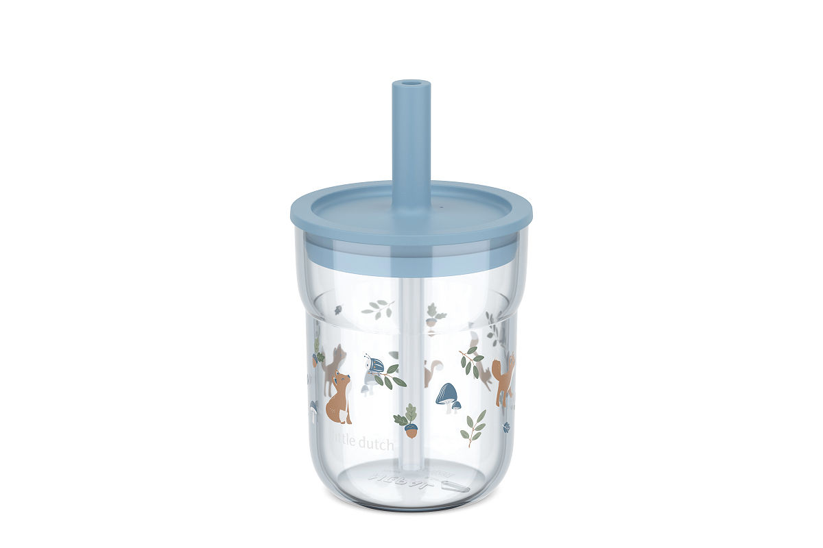 Mepal kinderglas Mio 250ml met rietje - forest friends
