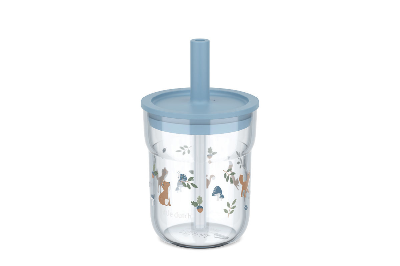 Mepal kinderglas Mio 250ml met rietje - forest friends
