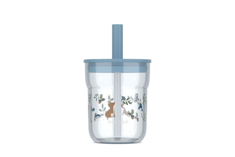 Mepal kinderglas Mio 250ml met rietje - forest friends