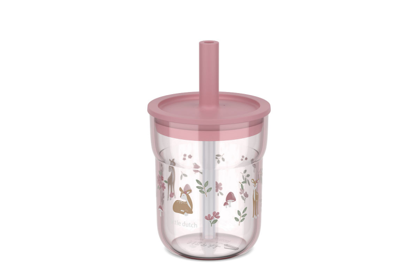 Mepal kinderglas Mio 250ml met rietje - fairy garden