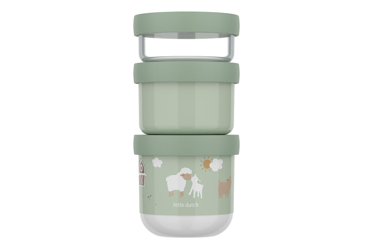 Mepal snackbox stack mio 3-delig - little farm