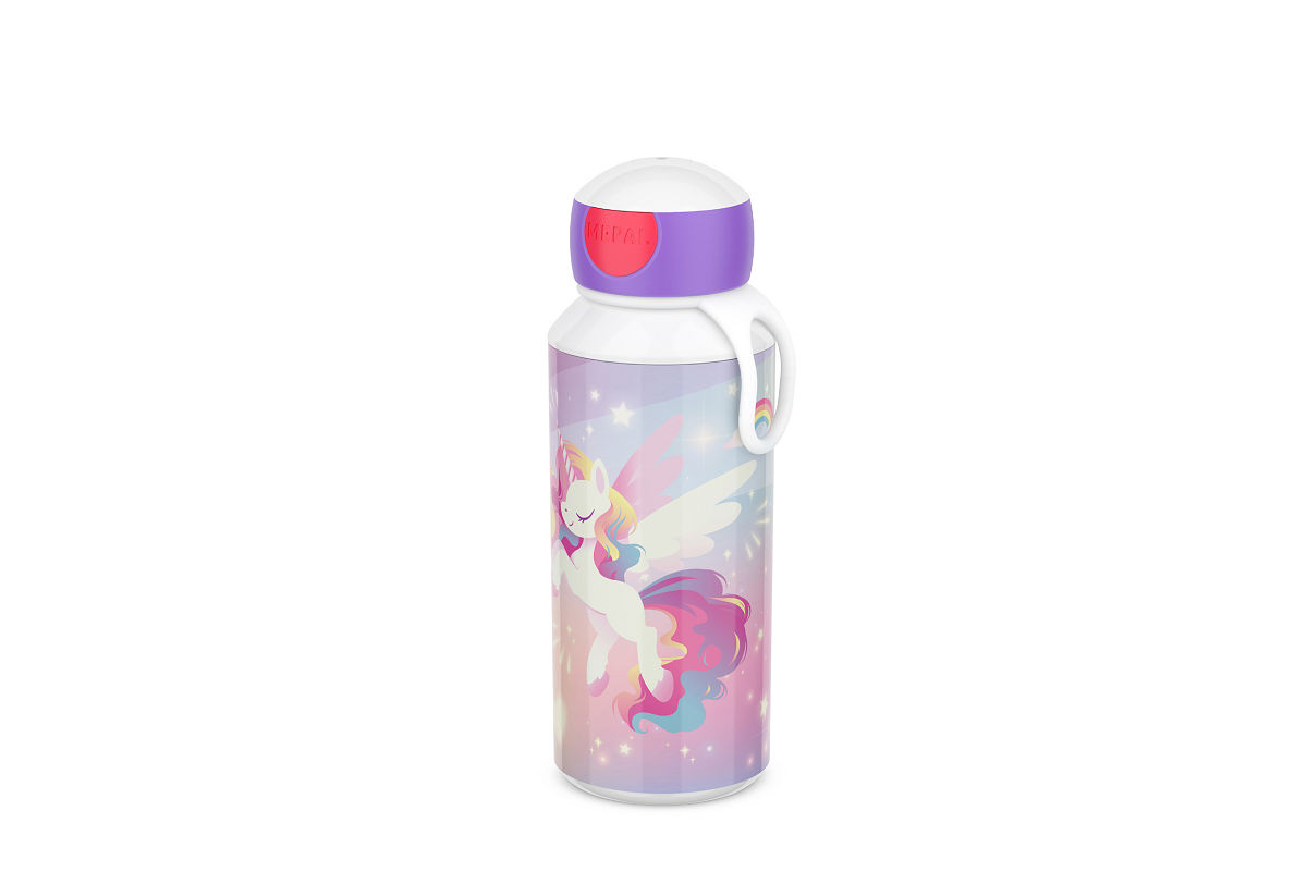Mepal drinkfles pop-up campus 400ml - unicorn glow