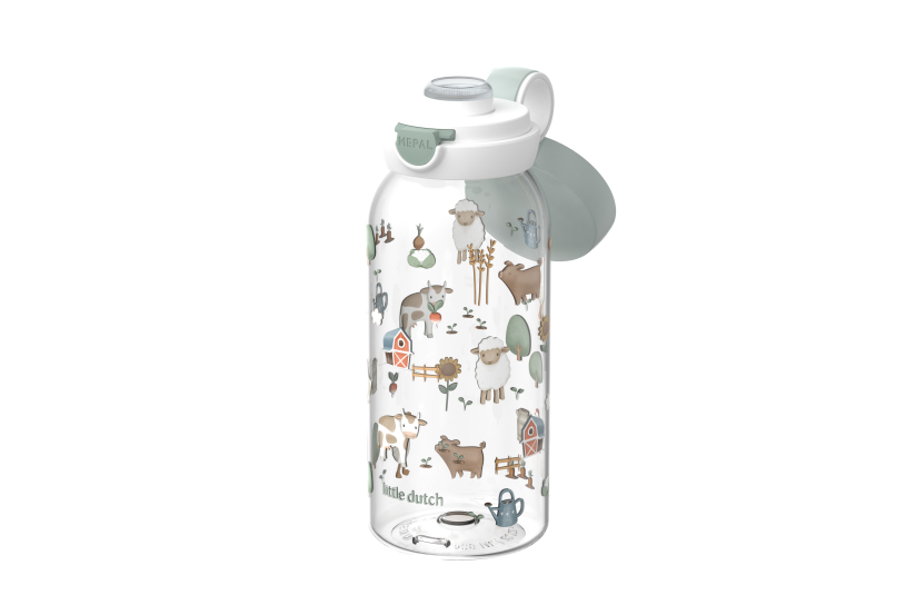 Mepal Campus Little Farm - drinkfles met flipdop 600 ml