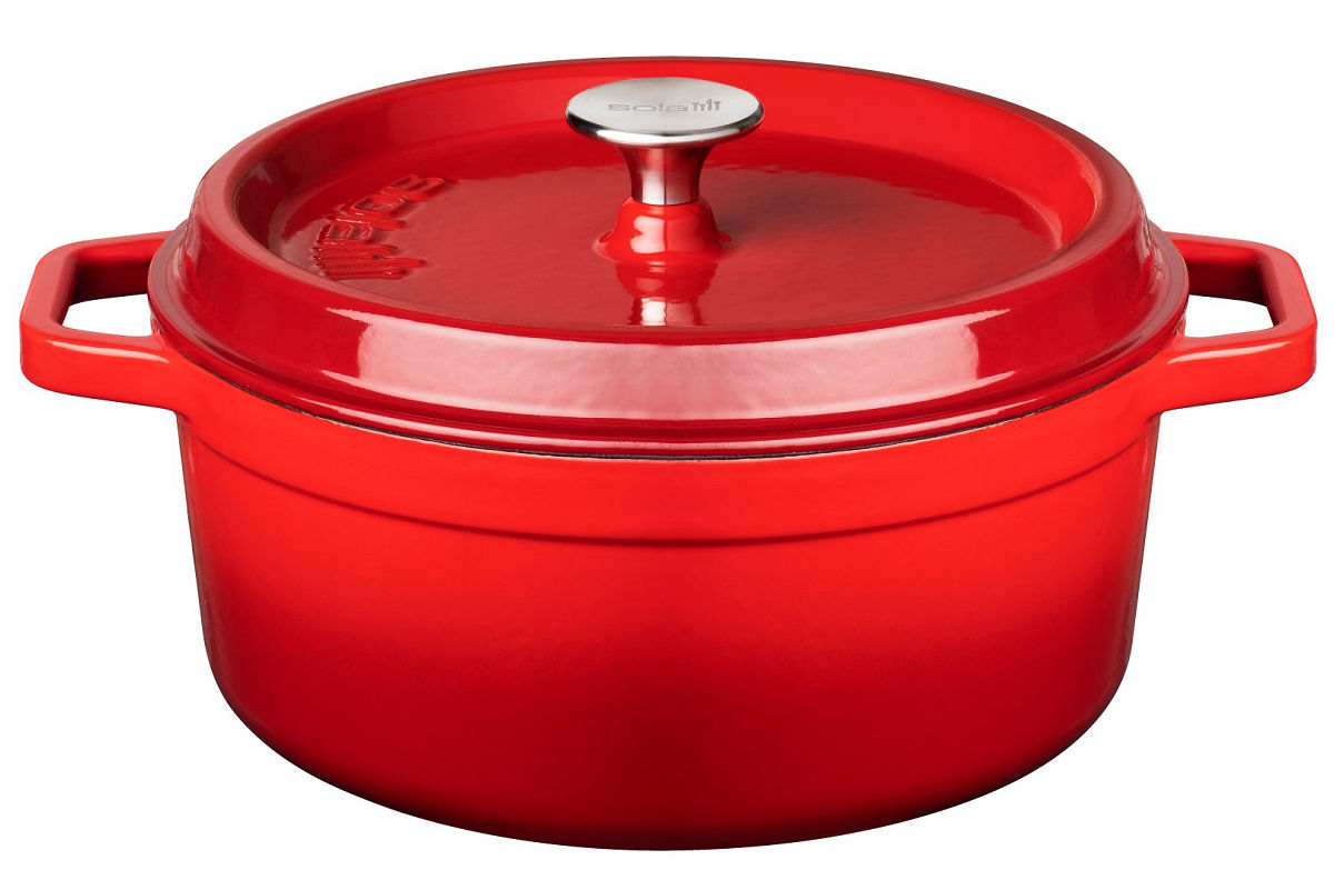 Sola Braadpan Emaille Rood 28cm