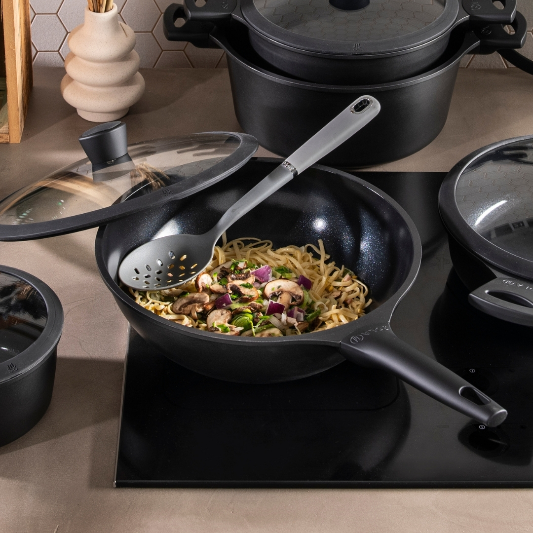 Sola Ceramic Deluxe Wok 30cm met deksel (PFAS VRIJ)